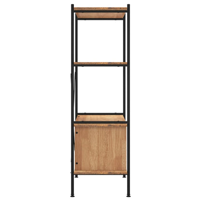 vidaXL Regal mit 4 Böden und Schrank 80x40x130 cm Stahl Holzwerkstoff