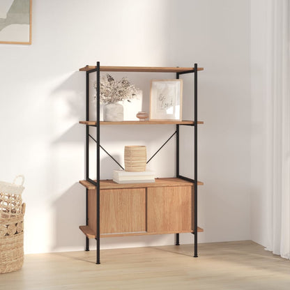 vidaXL Regal mit 4 Böden und Schrank 80x40x130 cm Stahl Holzwerkstoff