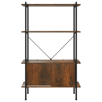 vidaXL Regal mit 4 Böden und Schrank 80x40x130 cm Stahl Holzwerkstoff