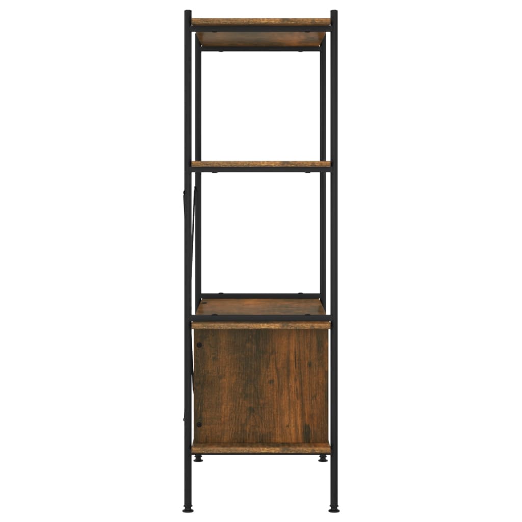 vidaXL Regal mit 4 Böden und Schrank 80x40x130 cm Stahl Holzwerkstoff