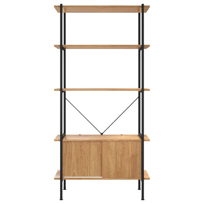 vidaXL Regal mit 5 Böden und Schrank 80x40x163 cm Stahl Holzwerkstoff