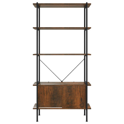 vidaXL Regal mit 5 Böden und Schrank 80x40x163 cm Stahl Holzwerkstoff