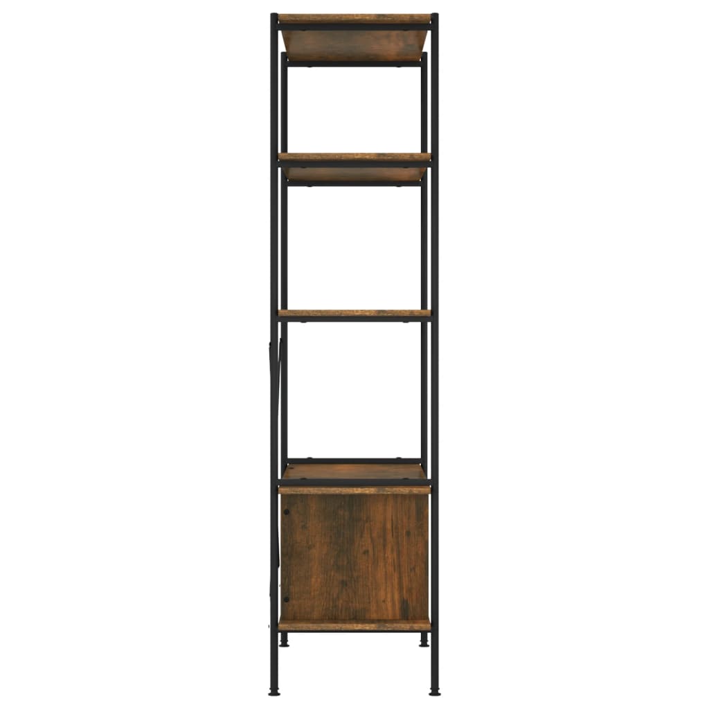 vidaXL Regal mit 5 Böden und Schrank 80x40x163 cm Stahl Holzwerkstoff