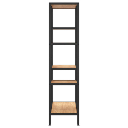 vidaXL Bücherregal 80x30x120 cm Stahl und Holzwerkstoff