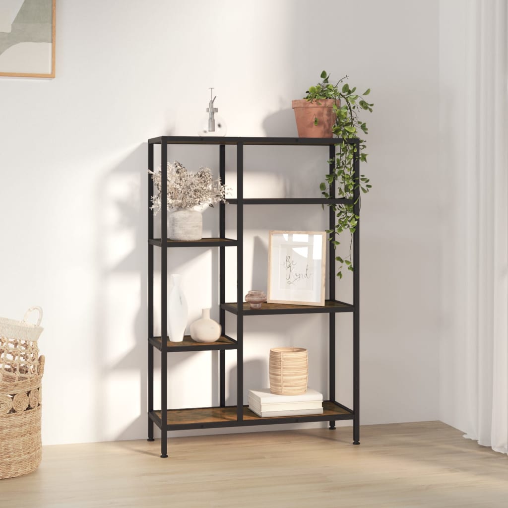 vidaXL Bibliothèque 80x30x120 cm en acier et bois d'ingénierie