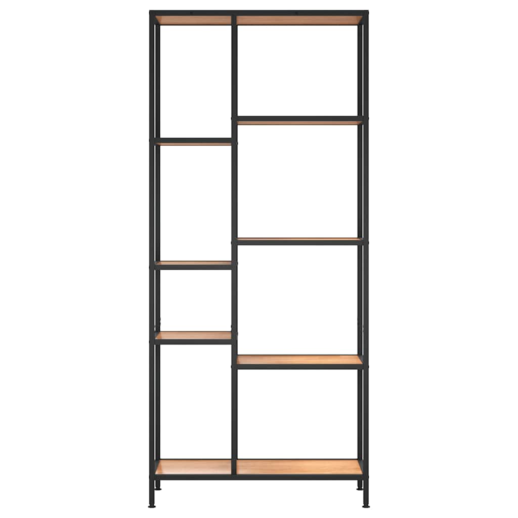 vidaXL Bücherregal 80x30x180 cm Stahl und Holzwerkstoff