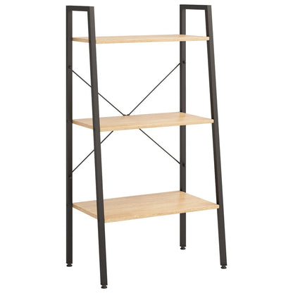 vidaXL Standregal 3 Böden Hellbraun und Schwarz 56x35x108 cm