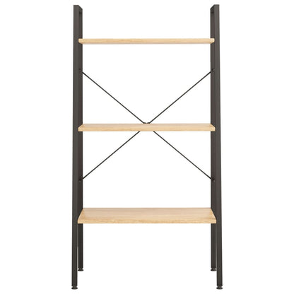 vidaXL Standregal 3 Böden Hellbraun und Schwarz 56x35x108 cm