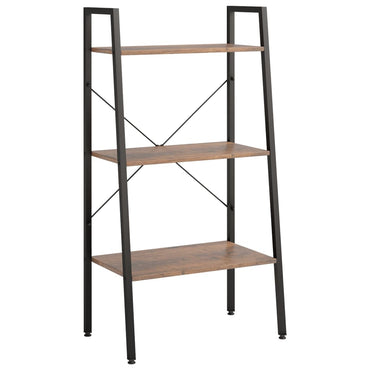 vidaXL Standregal mit 3 Böden Dunkelbraun und Schwarz 56x35x108 cm