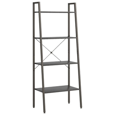 vidaXL Standregal mit 4 Böden Schwarz 56x35x140 cm