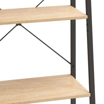 vidaXL Standregal 5 Böden Hellbraun und Schwarz 56x35x174 cm