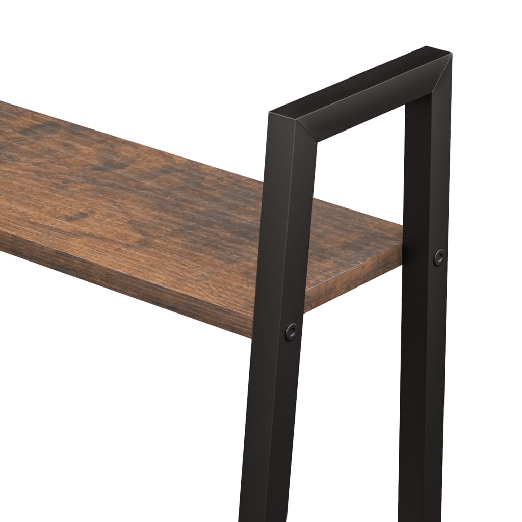 vidaXL Standregal mit 5 Böden Dunkelbraun und Schwarz 56x35x174 cm