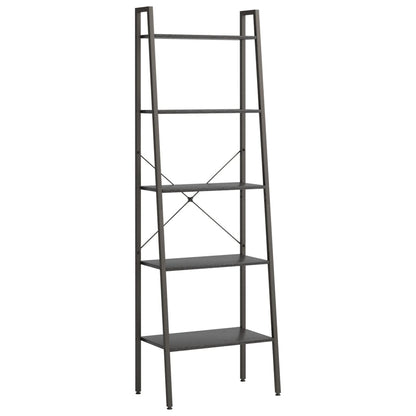 vidaXL Standregal mit 5 Böden Schwarz 56x35x174 cm