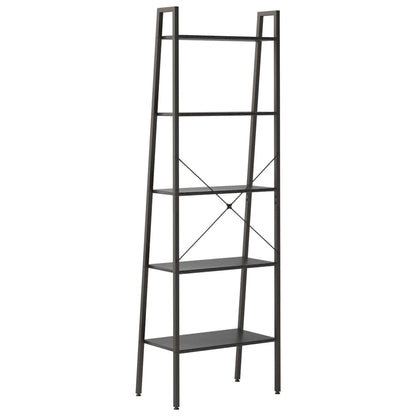 vidaXL Standregal mit 5 Böden Schwarz 56x35x174 cm