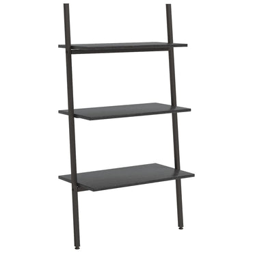 vidaXL Leiterregal mit 3 Böden Schwarz 64x34x116 cm