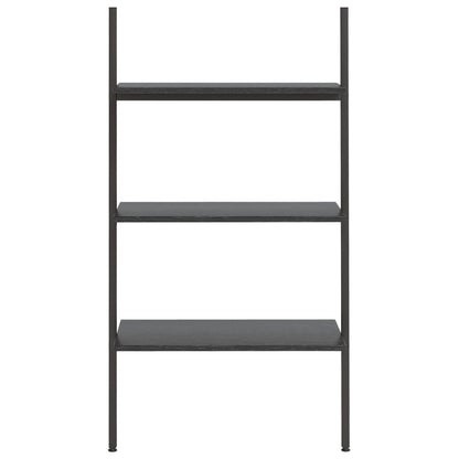 vidaXL Leiterregal mit 3 Böden Schwarz 64x34x116 cm
