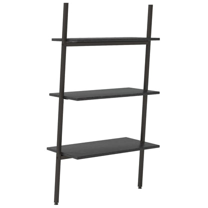 vidaXL Leiterregal mit 3 Böden Schwarz 64x34x116 cm