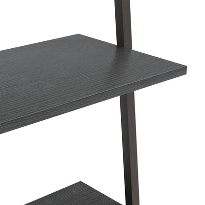 vidaXL Leiterregal mit 3 Böden Schwarz 64x34x116 cm