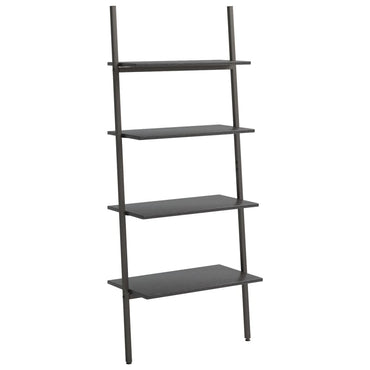 vidaXL Leiterregal mit 4 Böden Schwarz 64x34x150,5 cm