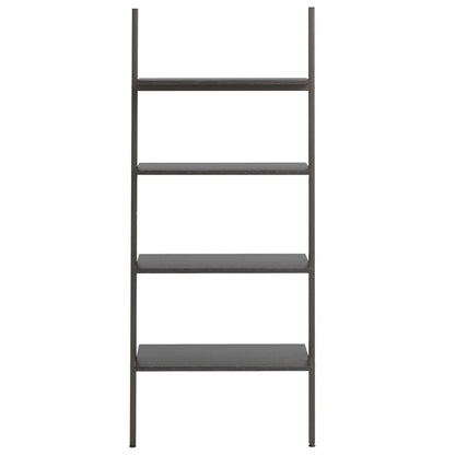 vidaXL Leiterregal mit 4 Böden Schwarz 64x34x150,5 cm