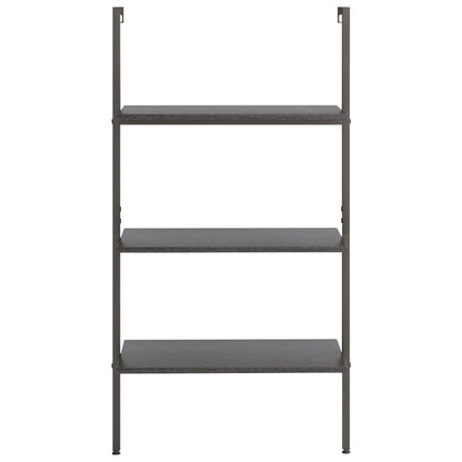 vidaXL Leiterregal mit 3 Böden Schwarz 64x35x120,5 cm