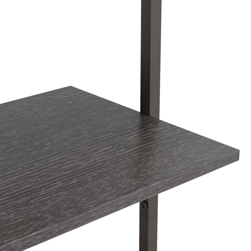 vidaXL Leiterregal mit 3 Böden Schwarz 64x35x120,5 cm