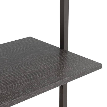 vidaXL Leiterregal mit 3 Böden Schwarz 64x35x120,5 cm