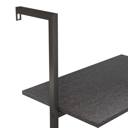 vidaXL Leiterregal mit 3 Böden Schwarz 64x35x120,5 cm