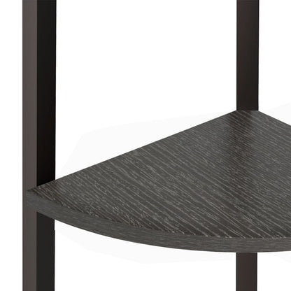 vidaXL Eckregal mit 3 Böden Schwarz 45,5x31,5x120 cm