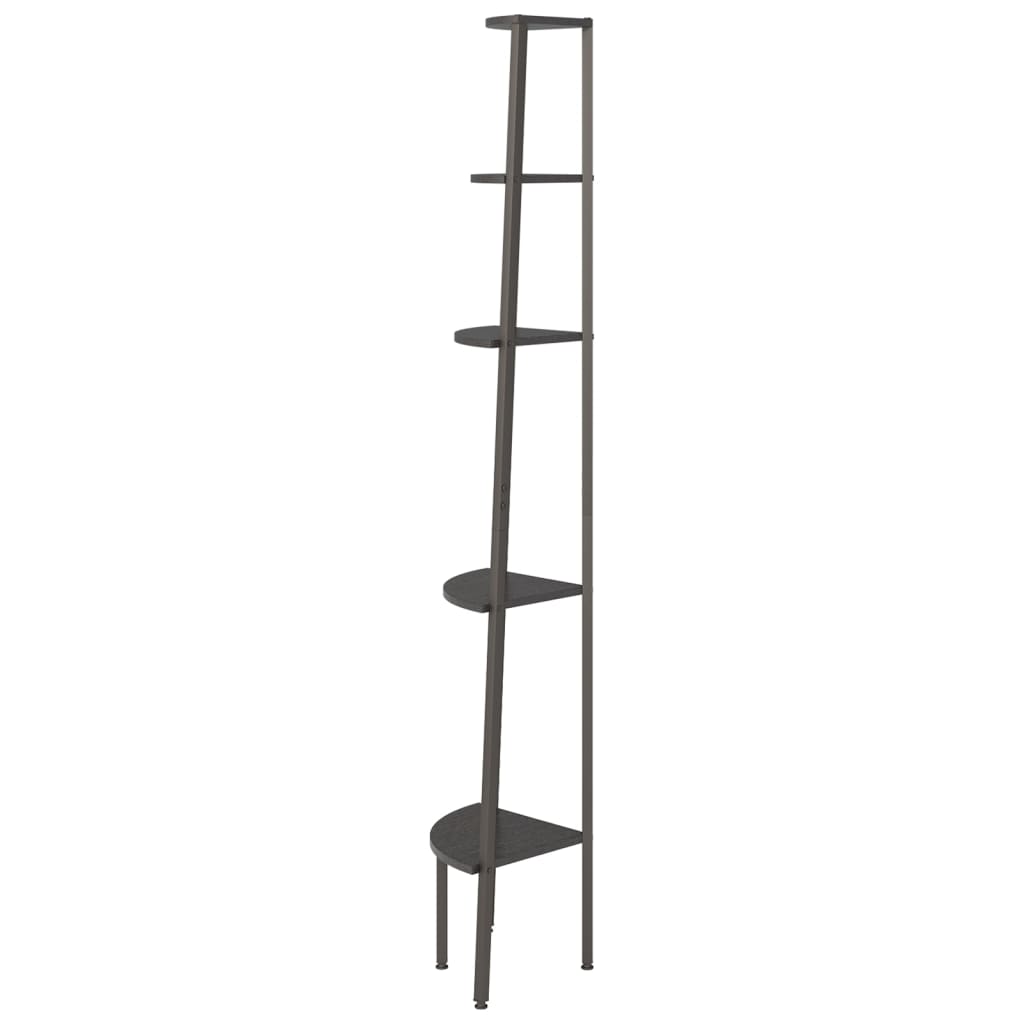 vidaXL Étagère d'angle à 5 niveaux Noir 45,5x31,5x180 cm