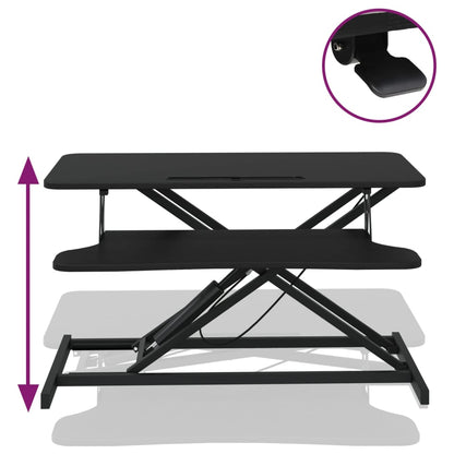 vidaXL Poste de travail réglable 90x40x(13-50) cm Acier Bois d'ingénierie