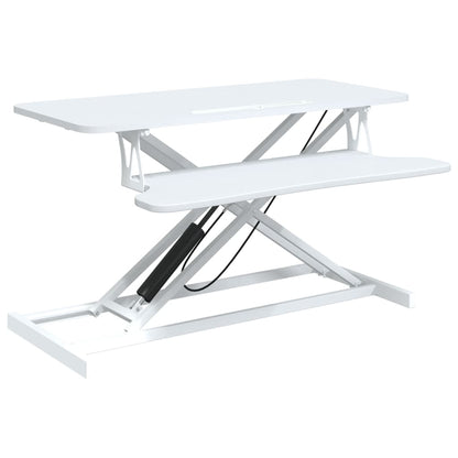 vidaXL Poste de travail réglable 90x40x(13-50) cm Acier Bois d'ingénierie