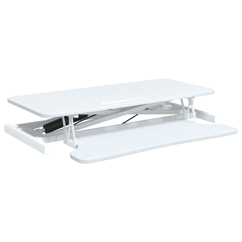 vidaXL Poste de travail réglable 90x40x(13-50) cm Acier Bois d'ingénierie
