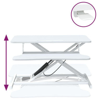 vidaXL Poste de travail réglable 90x40x(13-50) cm Acier Bois d'ingénierie