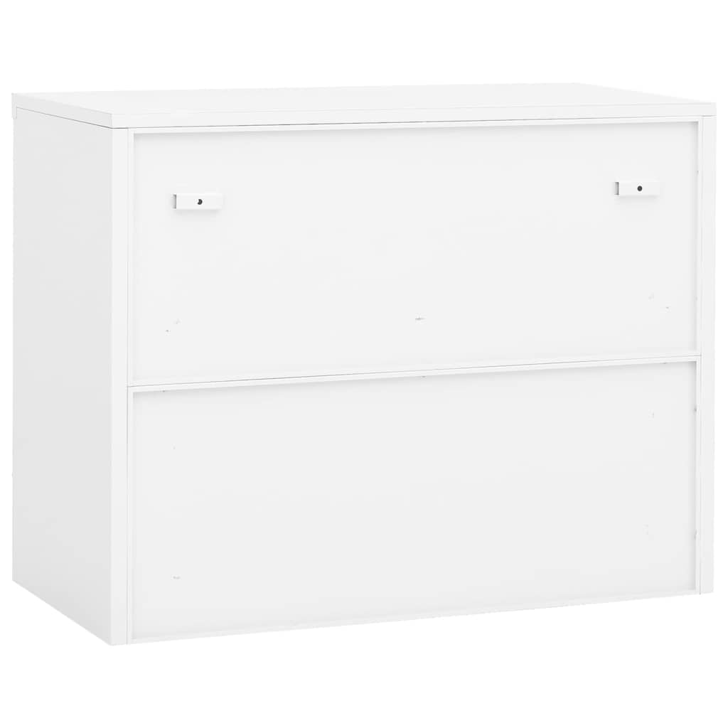 vidaXL Armoire de bureau Blanc 90x40x70 cm Acier