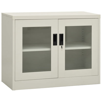 vidaXL Armoire de bureau gris clair 90x40x70 cm Acier