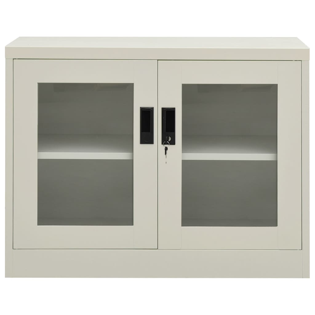 vidaXL Armoire de bureau gris clair 90x40x70 cm Acier