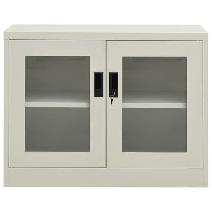 vidaXL Armoire de bureau gris clair 90x40x70 cm Acier