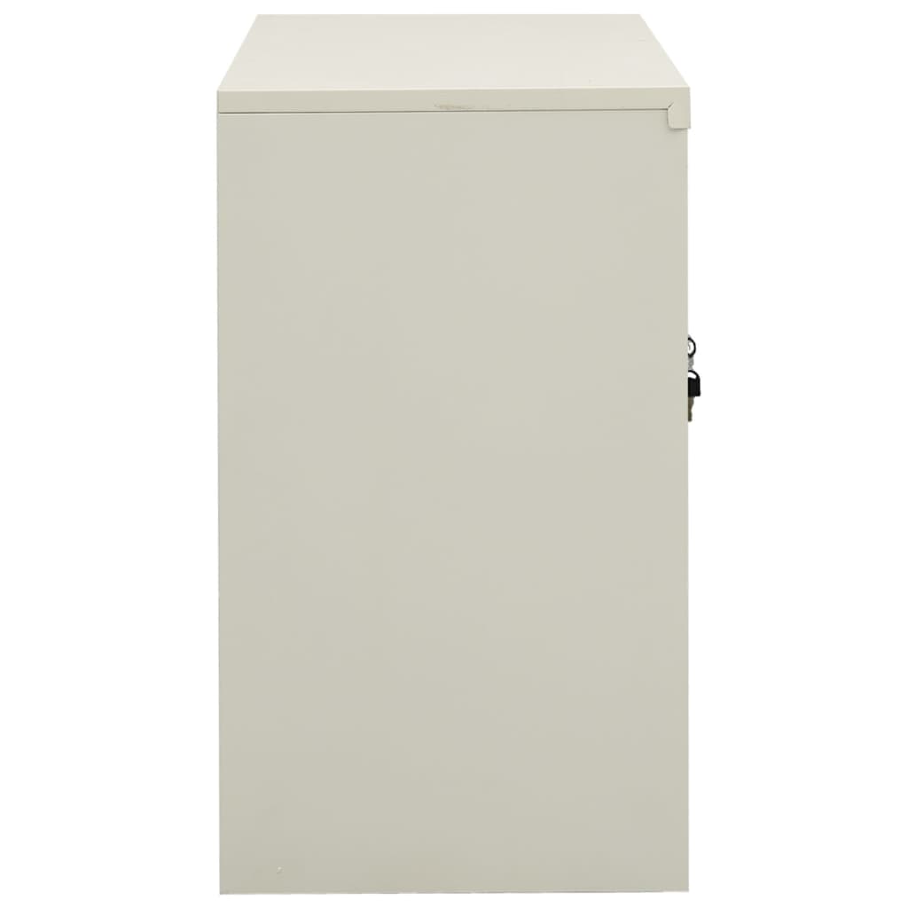 vidaXL Armoire de bureau gris clair 90x40x70 cm Acier