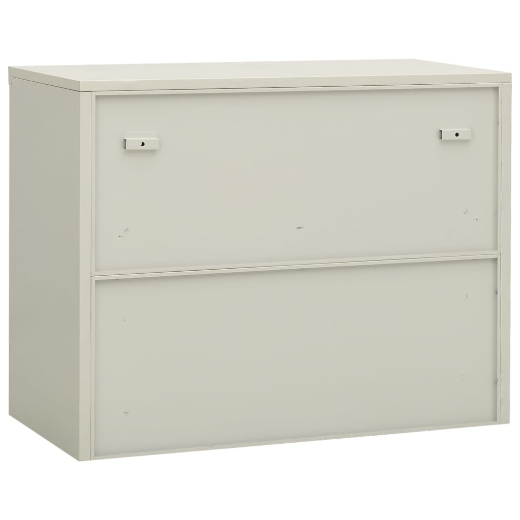 vidaXL Armoire de bureau gris clair 90x40x70 cm Acier