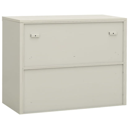 vidaXL Armoire de bureau gris clair 90x40x70 cm Acier