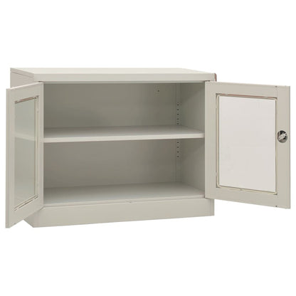 vidaXL Armoire de bureau gris clair 90x40x70 cm Acier