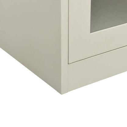 vidaXL Armoire de bureau gris clair 90x40x70 cm Acier
