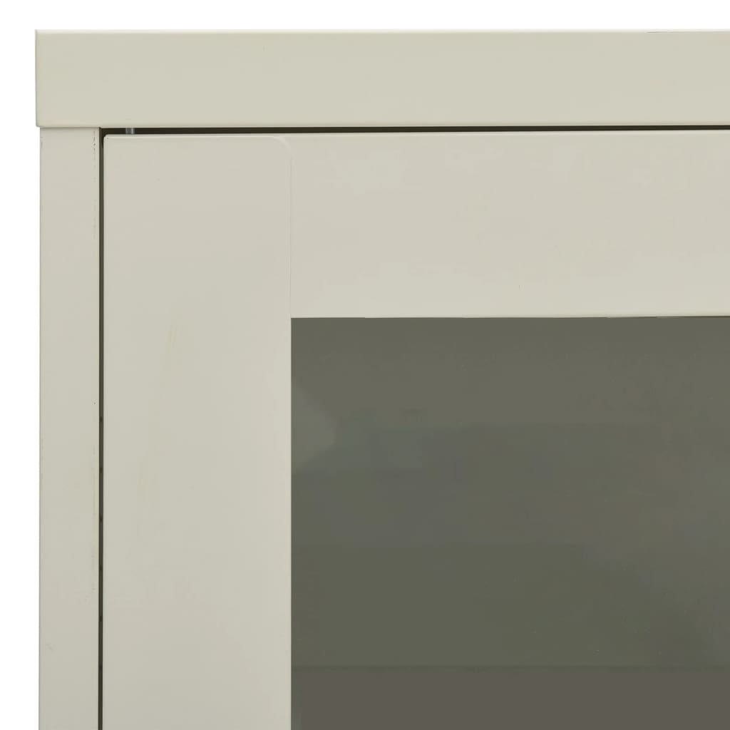 vidaXL Armoire de bureau gris clair 90x40x70 cm Acier