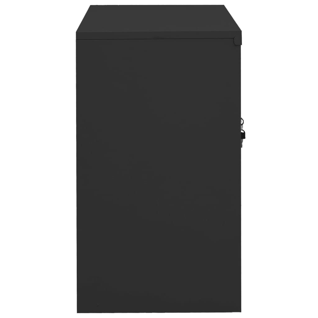 vidaXL Armoire de bureau anthracite 90x40x70 cm acier