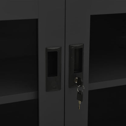 vidaXL Armoire de bureau anthracite 90x40x70 cm acier
