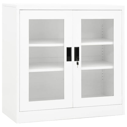 vidaXL Armoire de bureau blanche 90x40x90 cm acier