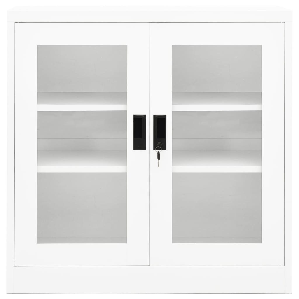 vidaXL Armoire de bureau blanche 90x40x90 cm acier