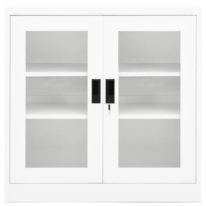 vidaXL Armoire de bureau blanche 90x40x90 cm acier