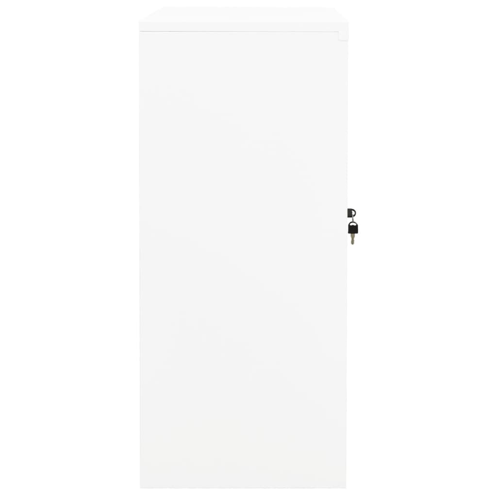 vidaXL Armoire de bureau blanche 90x40x90 cm acier